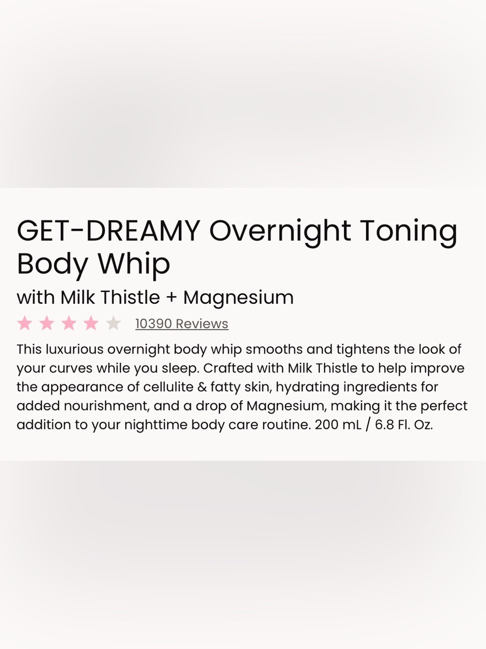Maélys Get-Dreamy Overnight Toning Body Whip Skincare Tightening Cream - Picture 9 of 11